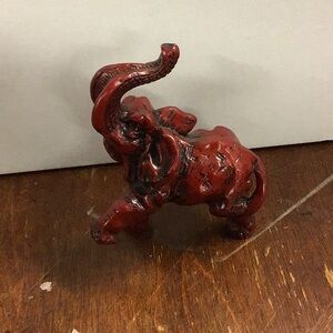 Majestic Red Elephant Figurine